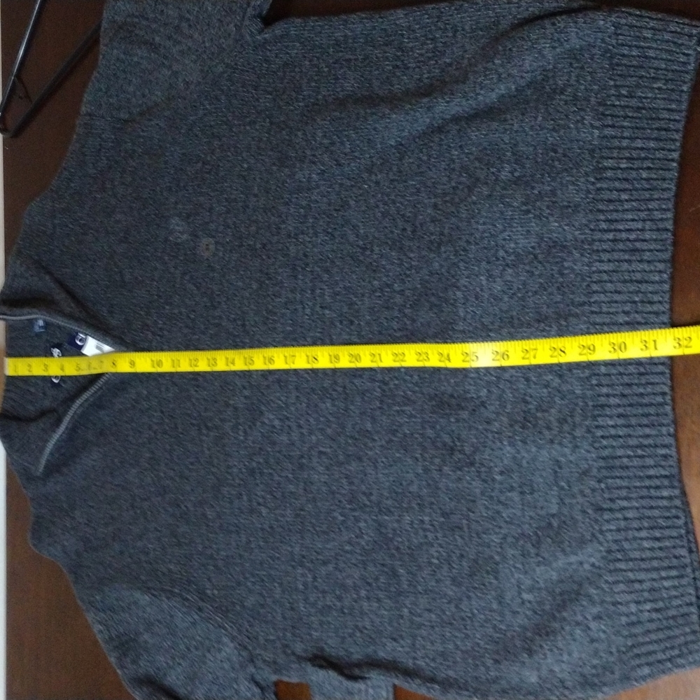 NWT Chaps 100% cotton charcoal zipper turtleneck sweater XL - Picture 5 of 5